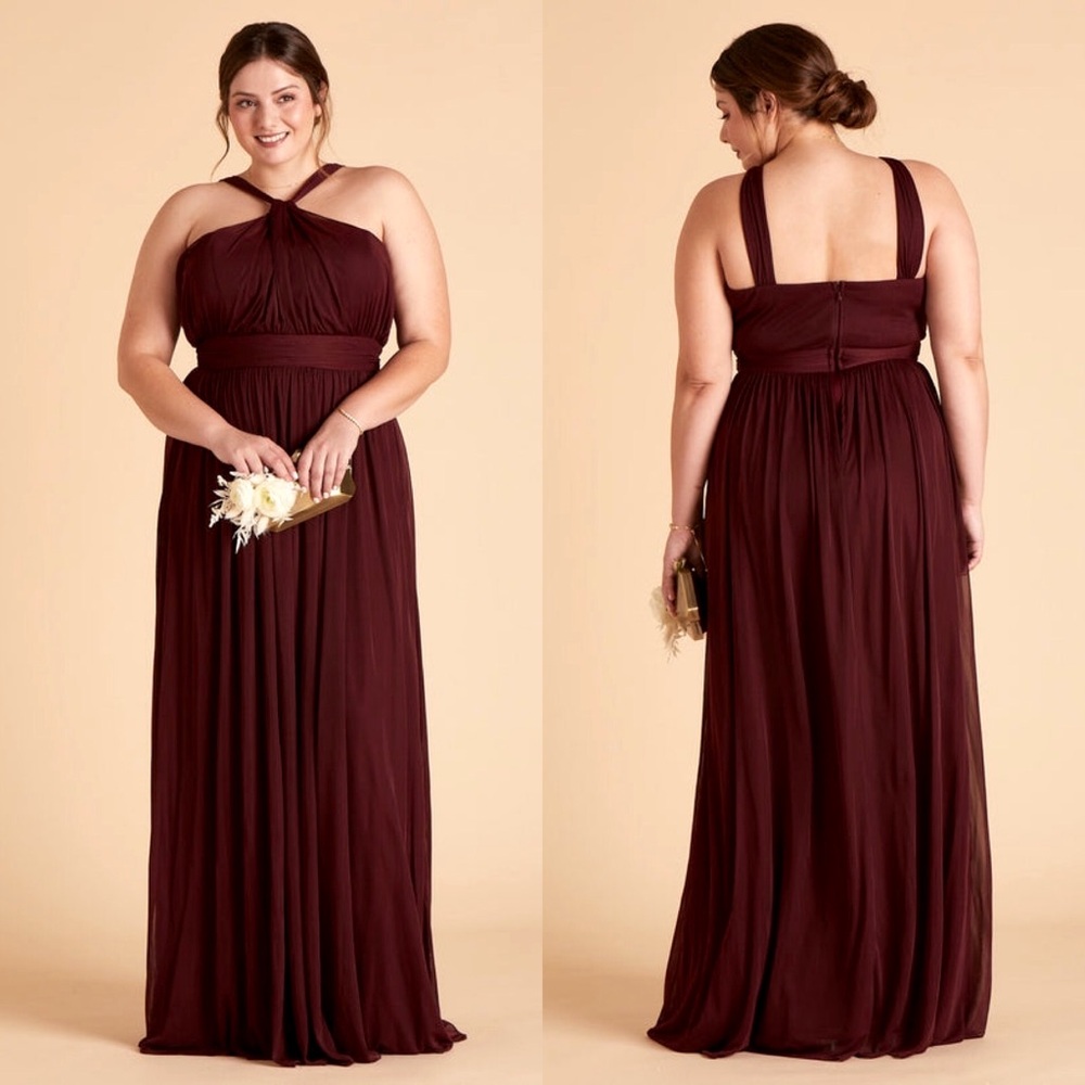 Birdy Grey Kiko Formal Maxi Dress in Mesh Cabernet | XXL - Picture 1 of 7